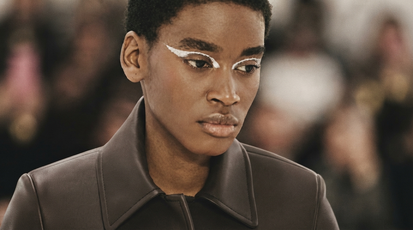 Editorial illustration for Color, Glitter, and Drama: The Top Beauty Trends from Paris Fashion Week S/S 2027