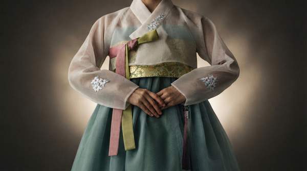 Editorial illustration for Hanbok: 5,000 Years of Korean Identity, From Joseon Courts to Modern Runways